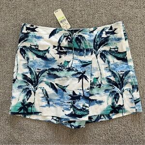 Tommy Bahama Island Bliss Skort Shorts Blue Yonder Size 4